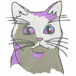 Cats Embroidery Design 2